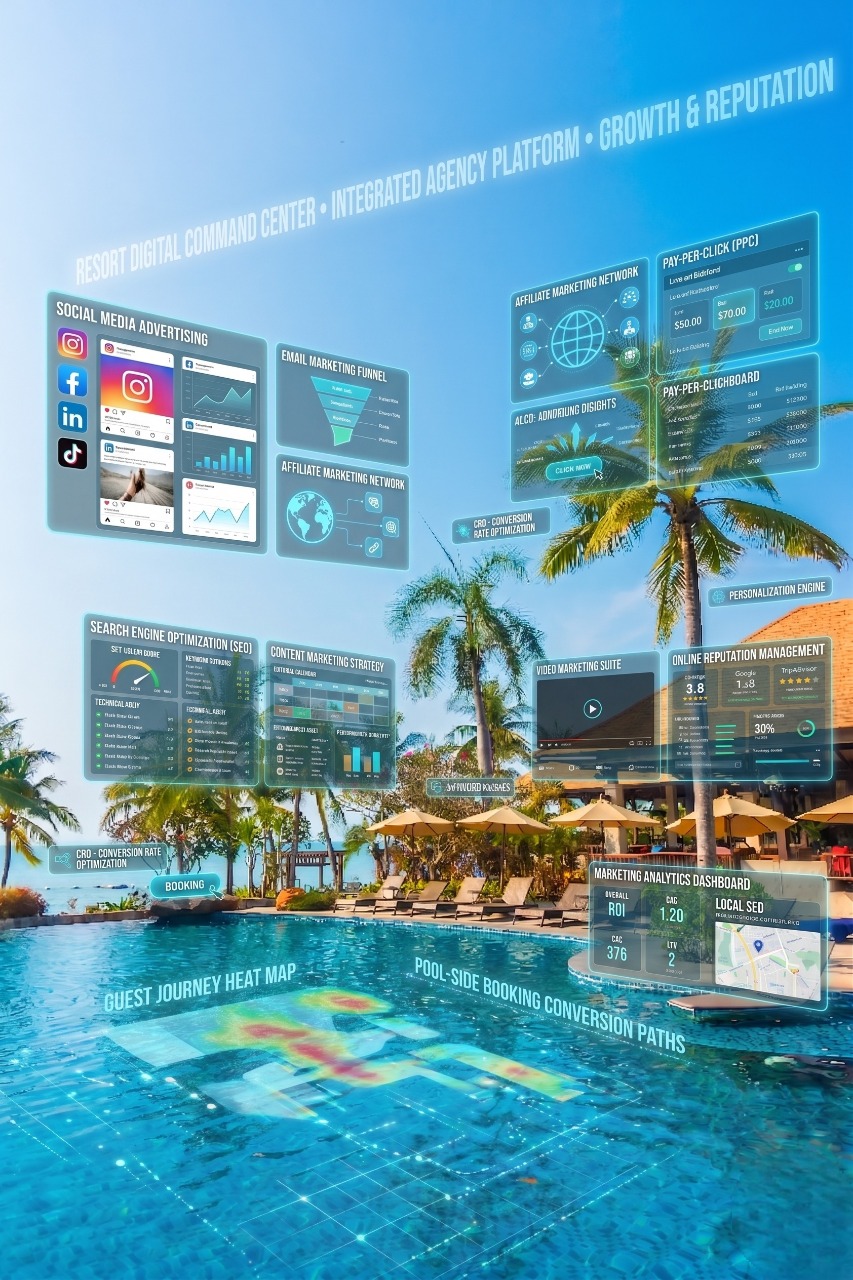digital marketing agency for resorts, seo for resorts, resorts website development, lead generation for resorts, social media marketing for resorts
