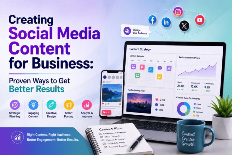 creating social media content for business